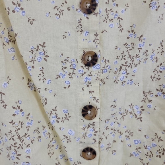 Abercrombie & Fitch Linen Cotton Floral Crop Tank Top Shirt Size xl - Picture 6 of 14